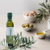 A 250 ml bottle of Zuriyat extra virgin olive oil with olives and olive branches